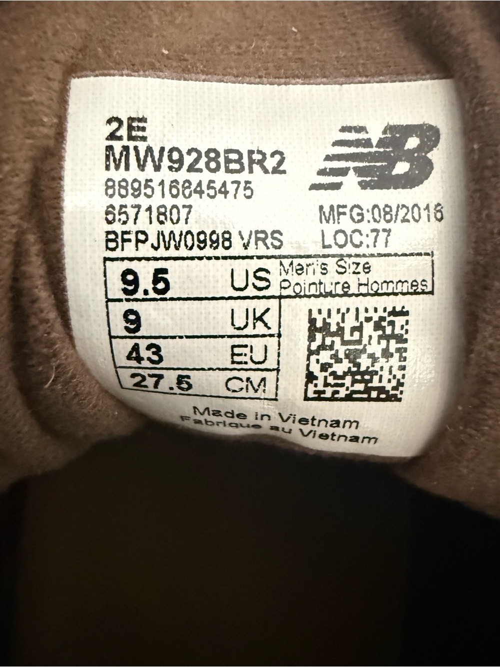 New Balance 928 Brown Leather Walking Shoes Men’s 9.5 WIDE 2E Comfort Rollbar - Picture 12 of 12